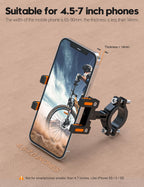 Tiakia Fahrrad Handyhalterung Aluminiumlegierung Motorrad Scooter Fahrrad Universal Handy Halterung Schnellspanner Outdoor Lenker Handy Halter Mit 360° Drehbarer Für 4,5-7,0 Zoll Smartphone