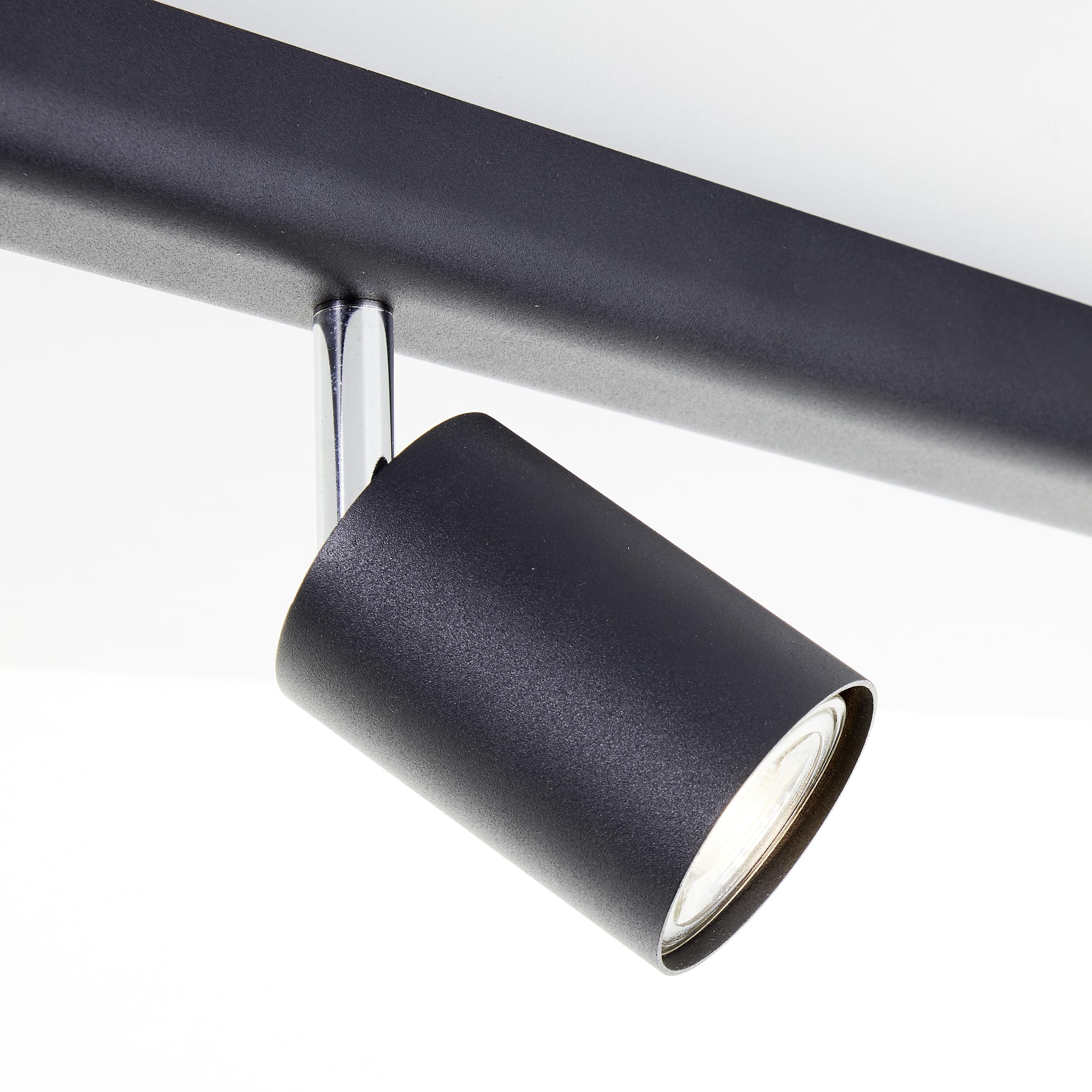 Lightbox Deckenlampe LED 6 flammig | Decken-Strahler mit schwenkbaren Spots | Lampe für Wohnzimmer, Küche oder Schlafzimmer (innen) | 6 x GU10 Fassung | aus Metall in Schwarz