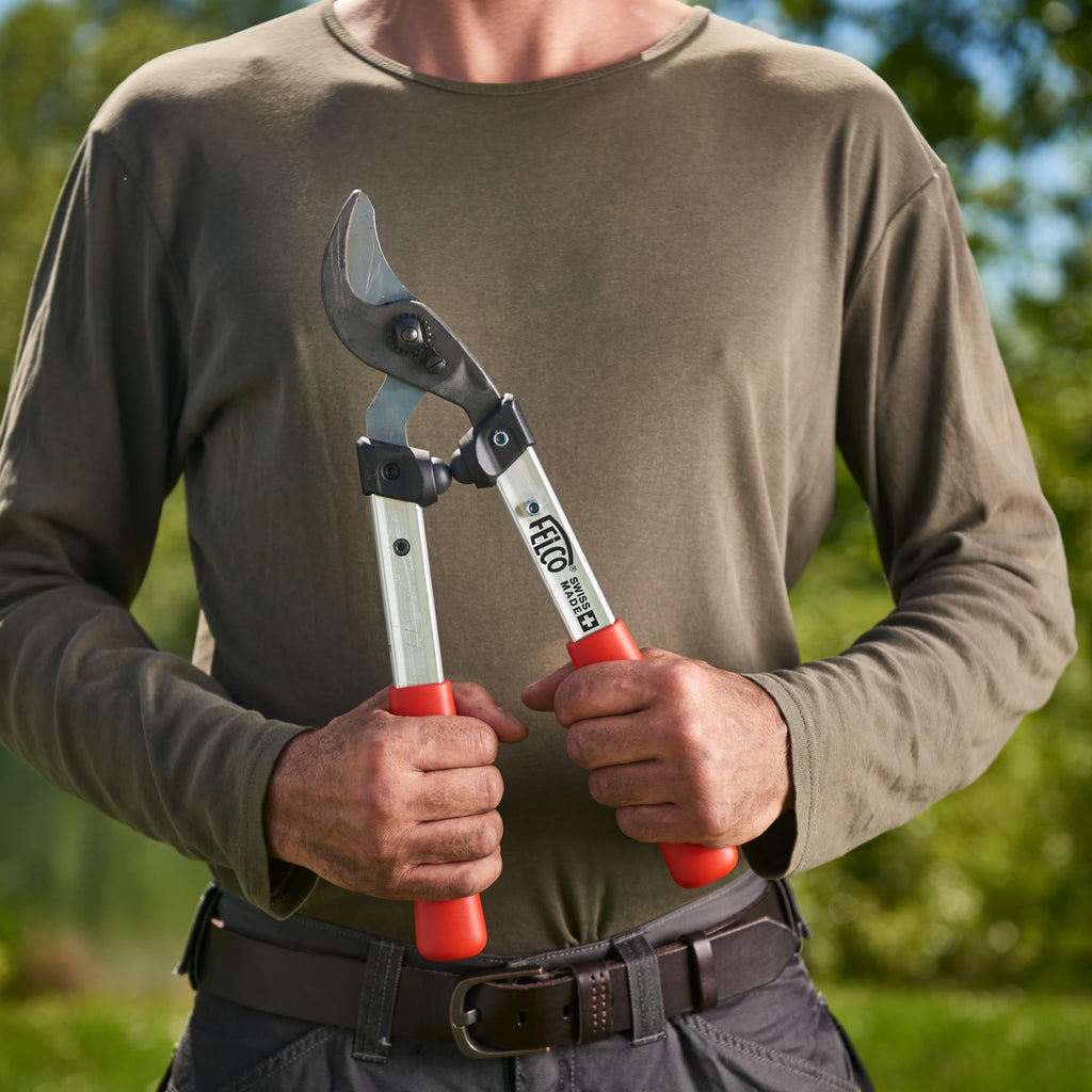 FELCO 211-40 Astschere (Länge 40 cm, ziehender Schneidkopf, Baumschere Schnitt-ø 35 mm, Griffe aus Aluminium, Gartenschere für schwere Schneidarbeiten)