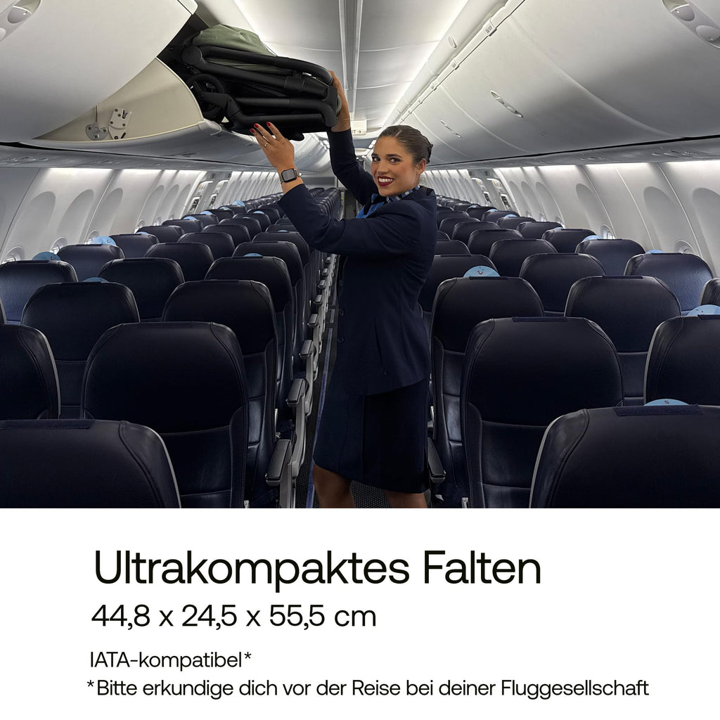 Bugaboo Butterfly 2 Reisebuggy, leicht und kompakt, Handgepäckgröße, faltbarer Reise-Kinderwagen mit Liegefunktion, einhändig faltbar, großer Untergestellkorb, ab 6 Monaten bis 4 Jahre, Desert Taupe