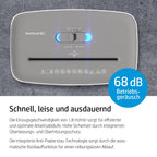 HP OneShred 8CC Aktenvernichter P4 | Schredder Aktenvernichter mit Cross Cut Partikelschnitt | Papierschredder für Zuhause & Büro | 8 Blatt Schnittleistung | Shredder Papier mit 15L Auffangbehälter