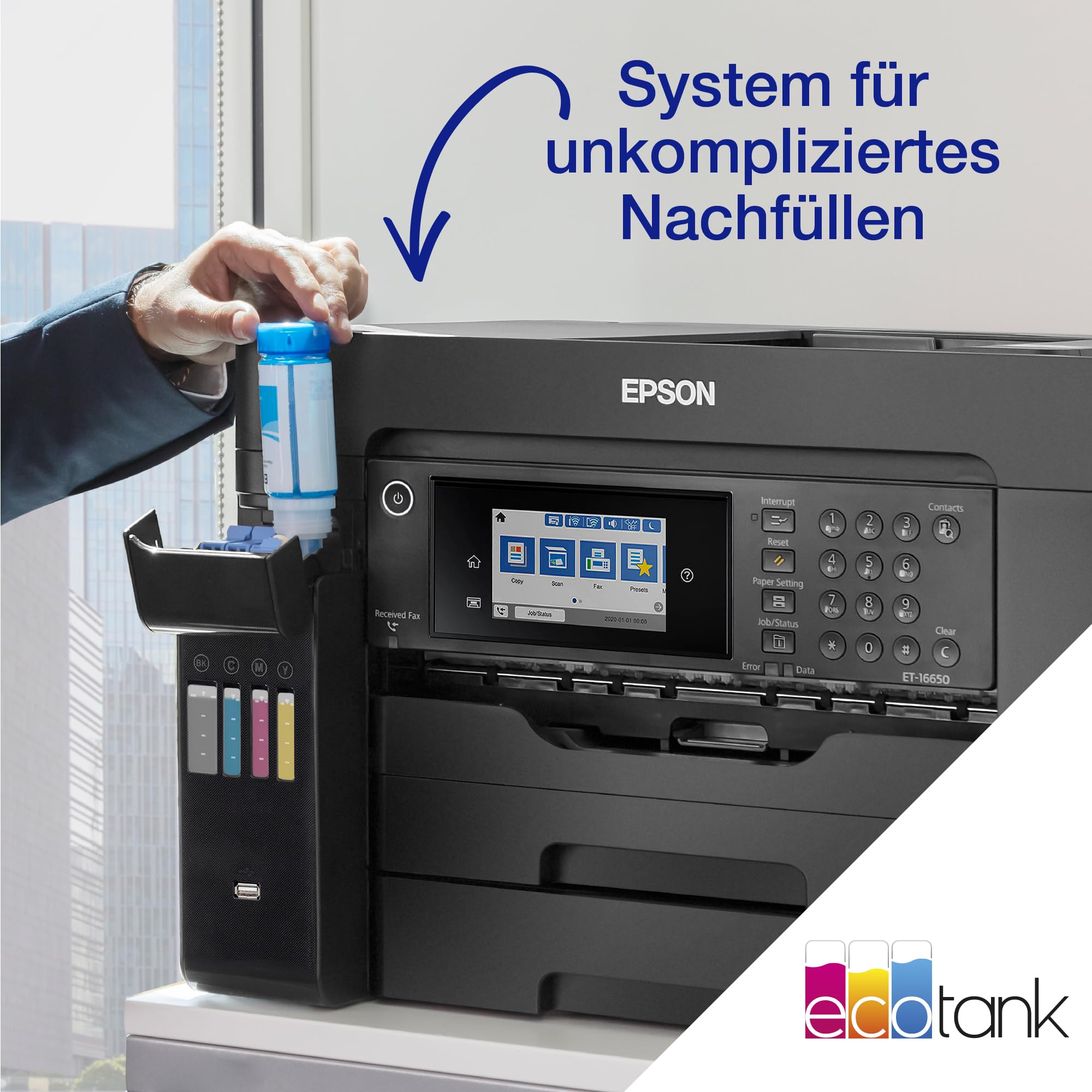 EcoTank ET-16605 DIN-A3+-Multifunktions-Wi-Fi-Tintentankdrucker mit Fax