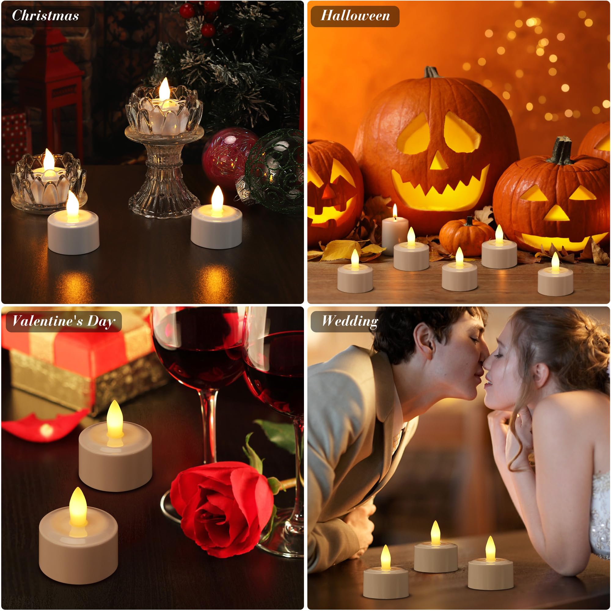 EXTSUD 6 Stück LED Teelichter Aufladbar mit Timer Fernbedienung und Ladestation Elektrische Teelichter LED Kerzen Wiederaufladbar Flackernd Flammenlose Candles für Weihnachten Hochzeiten Haus Deko
