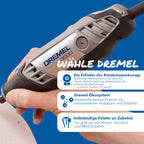 Dremel 3000 Multifunktionswerkzeug 130W, Set mit 1 Aufsatz, 25 Zubehörteilen, Variable Drehzahl 10.000-33.000 U/min zum Schneiden, Schleifen, Gravieren, Polieren, Schärfen, Reinigen, Schnitzen
