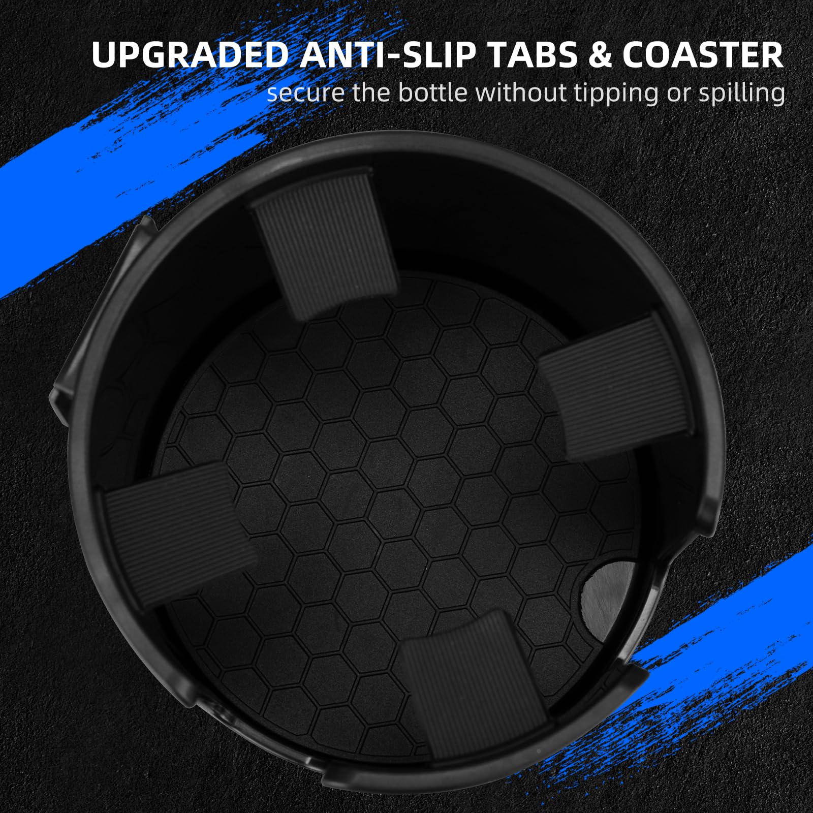 DYLEN Getränkehalter Auto, Becherhalter Auto mit Verstellbarer Basis, Flaschenhalter Auto Kompatibel mit Stanley, Andere Große Flaschen 0,5-1,5 L (7,0-10,7cm)