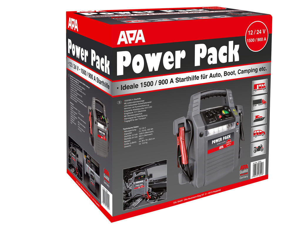 APA 16524 Power Pack 12/24V, Starthilfe 900A