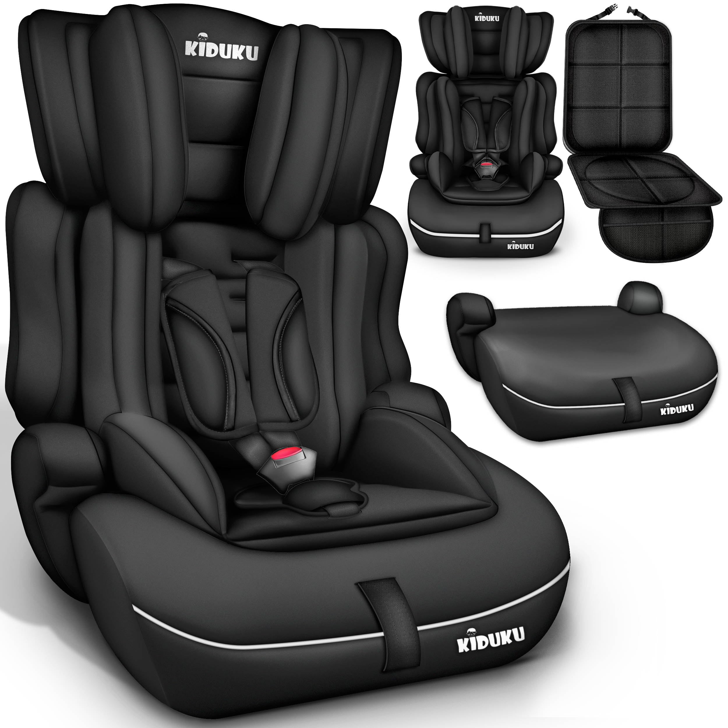 KIDUKU® Kindersitz 9-36 kg (1-12 Jahre) mit Kindersitzunterlage - Autositz ECE R129/03, Gruppe 1/2/3 Autokindersitz Kinderautositz