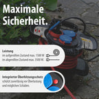 Brennenstuhl Gummi-Kabelhaspel X-Gum IP44 / Kabeltrommel für die Baustelle aus Gummi (10m, ständiger Einsatz im Außenbereich, Spezial-Gummimischung, Made in Germany)