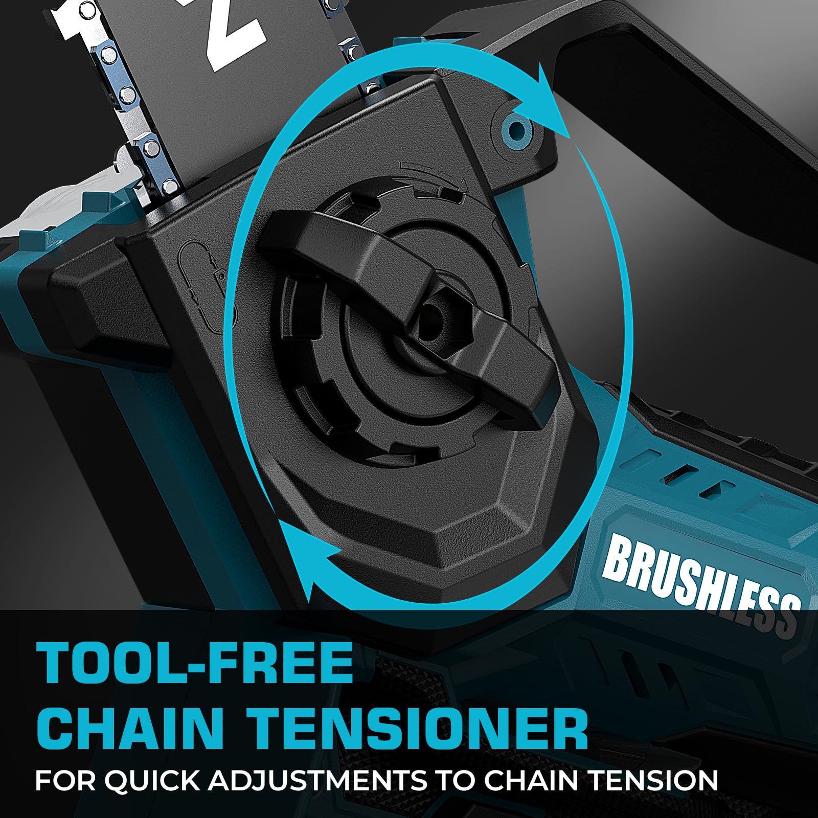 8-Zoll Kettensäge für Makita 18V Akku, automatischer Öler, bürstenlose 6-Zoll und 8-Zoll Akku Baumsäge, batteriebetriebene Mini-Kettensäge zum Holzschneiden und Baumbeschneiden (nur Werkzeug)