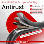 HBTower Trittleiter 4 Stufen klappbar, Leiter mit Breitem Anti-Rutsch-Pedal, Trittleiter mit Bequemer Handlauf, Tragbarer Tritthocker aus Stahl, Schwarz