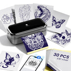 Phomemo TP31 Tattoo Drucker, Aufgerüstet Mini Tattoo Stencil Drucker 3 Zoll, Tattoodrucker mit 30pcs Papier für Anfänger, Tätowierer, Tattoo Printer Bluetooth Kompatibel mit Smartphone, Tablet