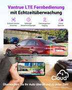 VANTRUE S1 PRO MAX 4K + 2.5K STARVIS 2 Dashcam Auto Vorne Hinten, 5G WLAN PlatePix AI Dash Cam GPS 360° HDR Puffer Parküberwachung Auto Kamera, LTE Optional, Sprachbefehl, Privatsphäremodi, 1TB Max