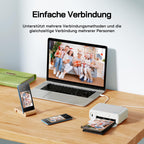WOLFANG Fotodrucker, Sofortbilddrucker mit 54 Blatt (4 x 6 Zoll), unterstützt WLAN-Verbindung, kreative Fotobearbeitungs-Apps, für iOS/Android-Smartphone