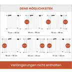 hauck Open N Stop 2, Weiß - Kinderschutzgitter Hundegitter, Verstellbare Breite 75-80 cm, 77 cm Hoch, Beidseitige Einhand Öffnung, ohne Bohren, für Innen