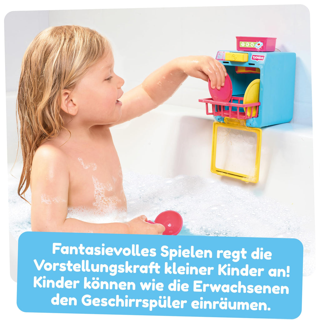 Tomy Toomies Rigol’EAU Geschirrspüler – Interaktives Baby-Badespielzeug mit Zubehör – Lernspielzeug zur Förderung von Motorik & Fantasie – Ab 18 Monaten