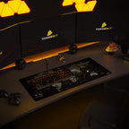 TITANWOLF - XXL Mauspad Gaming Titanwolf 900x400 mm - Mousepad XXL Gaming Groß - Tischunterlage Large Size - verbessert Präzision und Geschwindigkeit - Design Weltkarte Schwarz