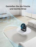 PELONIS 3 stufiger Luftzirkulationsventilator 18 cm Kompakt Tischventilator mit 100° Neigung, Leiser Betrieb für Schlafzimmer & Büro Energieeffizienter Schwarz Ventilator