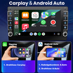 M.I.C. AVM8 Android 13 Autoradio mit navi: Snapdragon 665 6G+64G;8" IPS Display;4G SIM,Carplay,Android Auto,DAB+,DSP,BT 5,GPS: Ersatz für MQB Leon Polo Fabia Rapid Ibiza Composition Colour