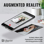 Lifeprint 3x4.5 Tragbarer Foto- und Videodrucker für iOS- und Android-Geräte. Erwecken Sie Ihre Fotos mit Augmented Reality zum Leben - Schwarz