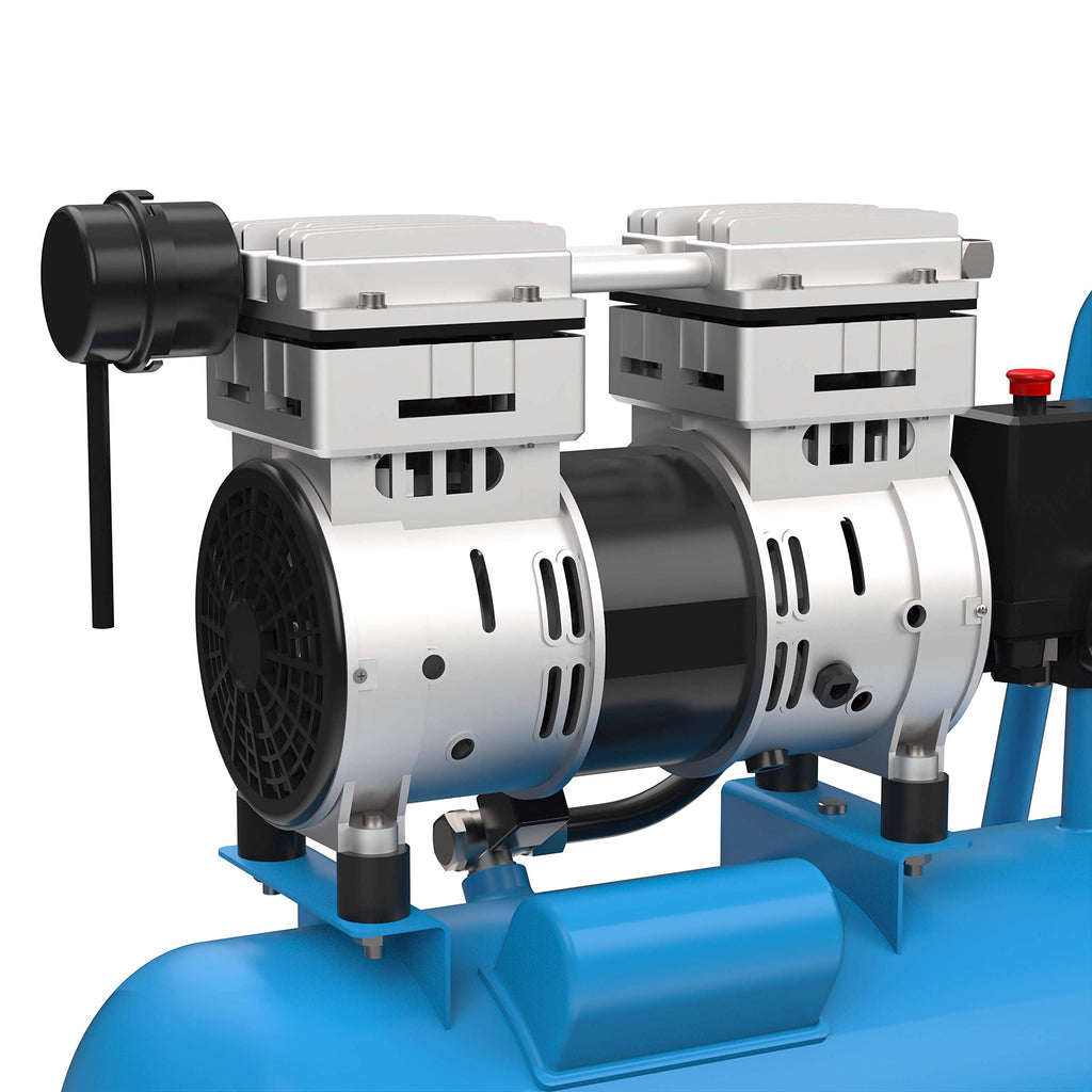 Güde Kompressor Airpower 150/8/24 SILENT (ölfrei, flüsterleise, max. 8 bar, 1100 W, 24 l Kessel , eff. Liefermenge 130 l/min, Druckminderer, 2x Manometer, Sicherheitsventil & Wasserablassschraube)