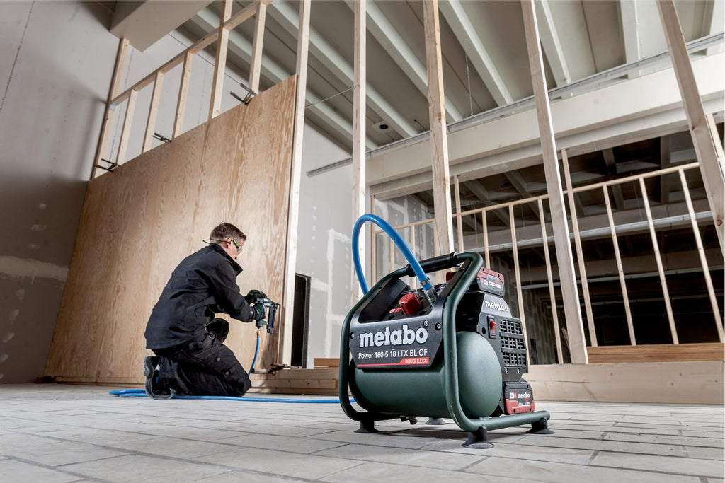 Metabo Akku-Kompressor Power 160-5 18 LTX BL OF – 601521850 – 18 V – Kompressor mit Brushless-Motor – Ohne Akku und Ladegerät