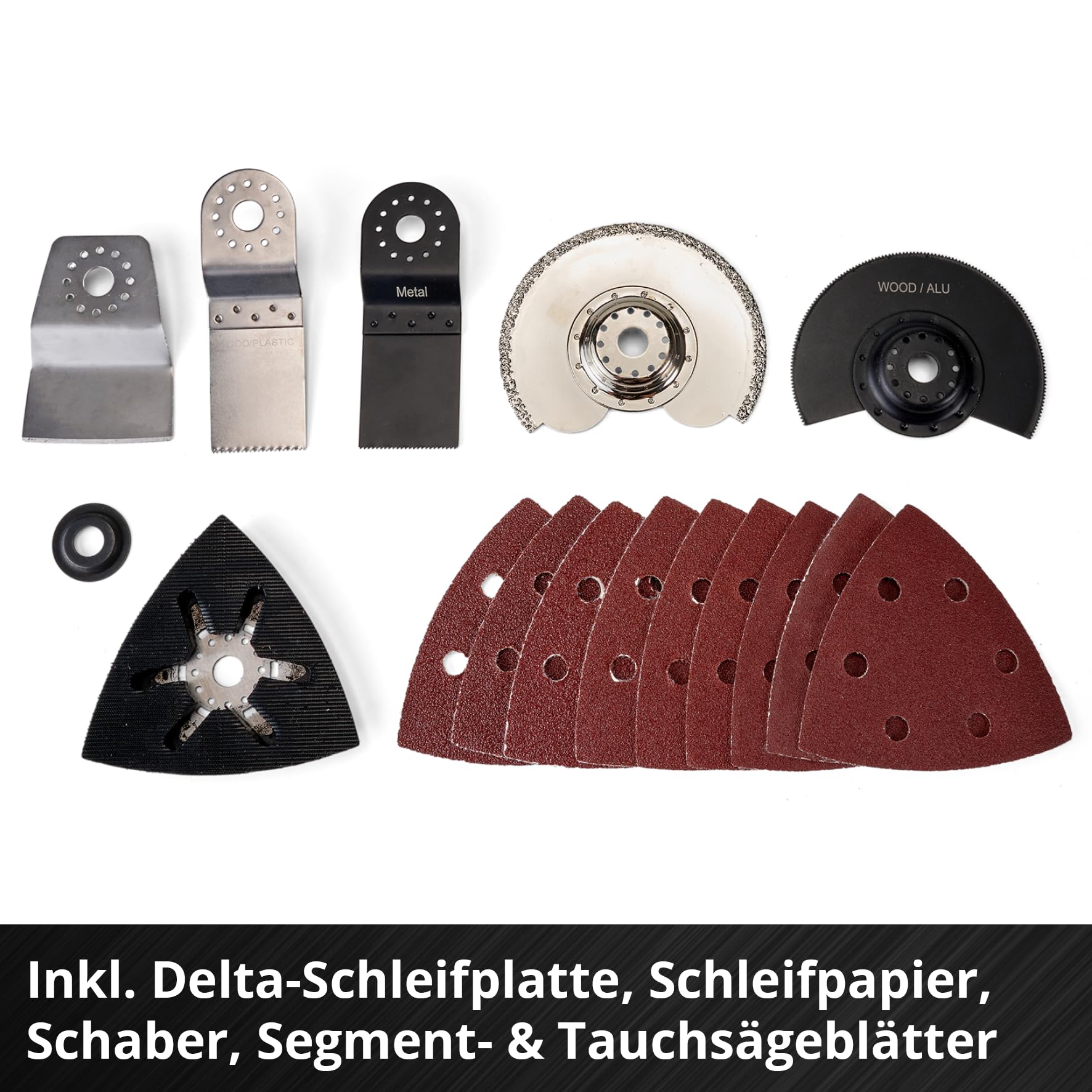 Einhell Akku Multifunktionswerkzeug Varrito Power X-Change (18 V, 22.000 Bis 40.000 Min-1, Drehzahl-Elektronik, Schnellspannverschluss, Magnetische Werkzeugaufnahme), Ohne Akku, Ladegerät und Koffer
