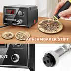 BURNNOVE Brandmalerei Set mit Digitalanzeige 100℃-750℃ Einstellbare Temperatur 21-teilig Spitzen Brandmalkolben für Holz, Leder und Kürbis Holzschnitt
