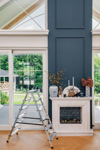 DRABEST Trittleiter Klapptritt Alu Leiter Klappbar Beidseitig Mehrzweckleiter 2 x 6 Stufig bis 125 kg Belastbar