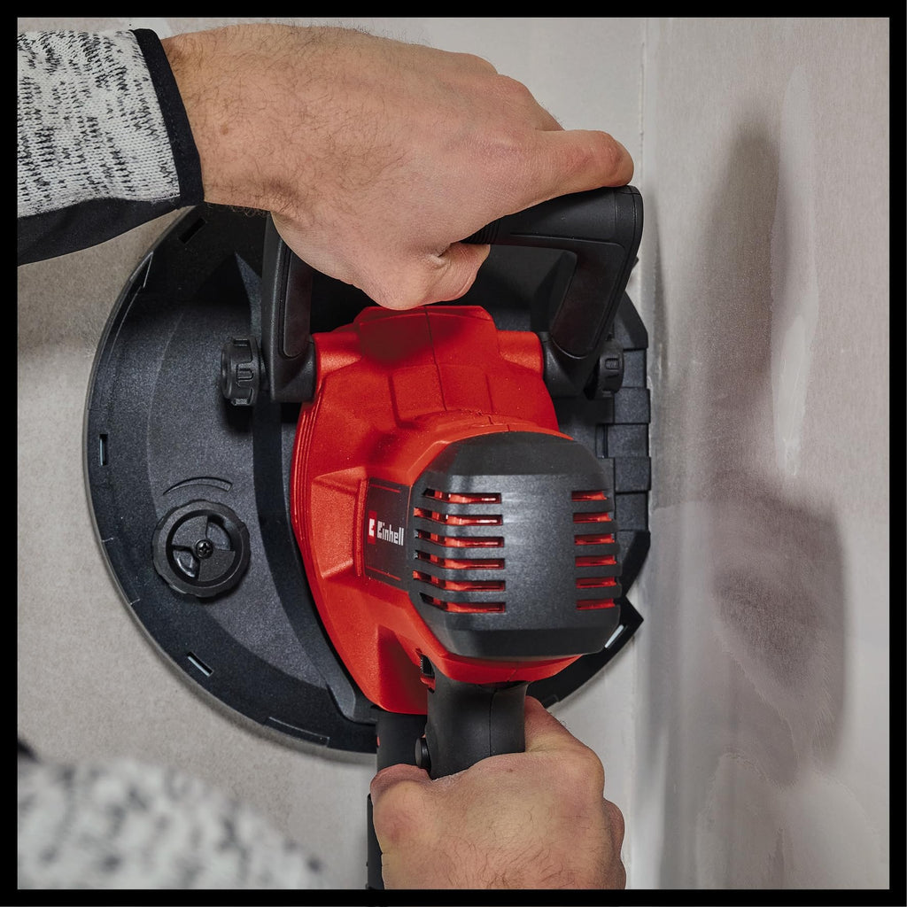 Einhell Trockenbauschleifer TC-DWS 225 (1220 W, Schleifteller mit Bürstenkranz, integrierte Staubabsaugung, inkl. 6x Ø 225 mm Schleifpapier)