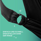 Koala Babycare Babytragetuch - Einfach anzuziehen - Elastisches Tragetuch bis zu 15 kg - Verstellbar und Unisex