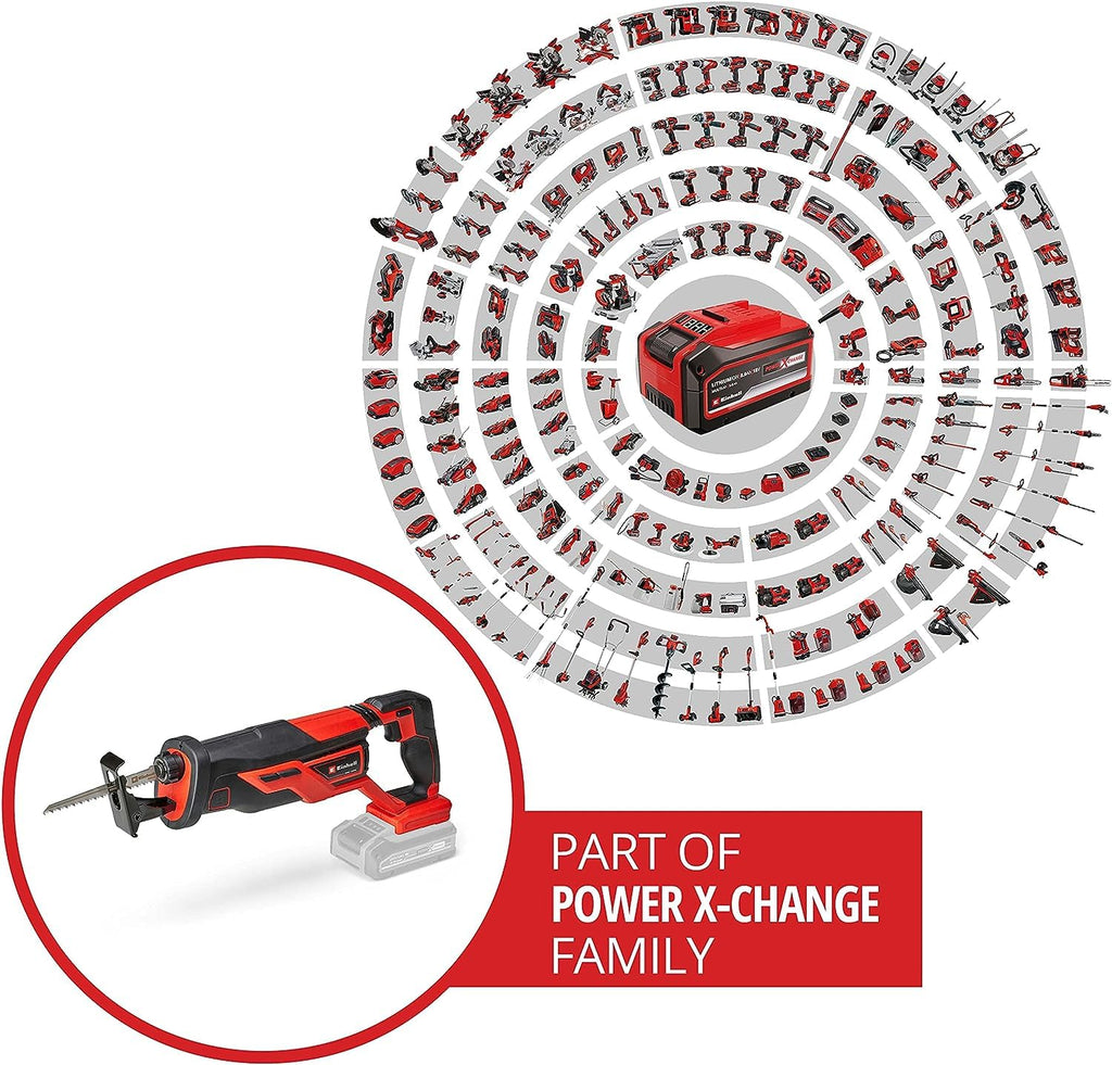 Einhell Akku-Universalsäge TE-AP 18/26 Li-Solo Power X-Change (Li-Ion, 18V, 26 mm Hubhöhe, 18 cm Schnitttiefe in Holz, inkl. Sägeblatt, Lieferung ohne Akku & Ladegerät)