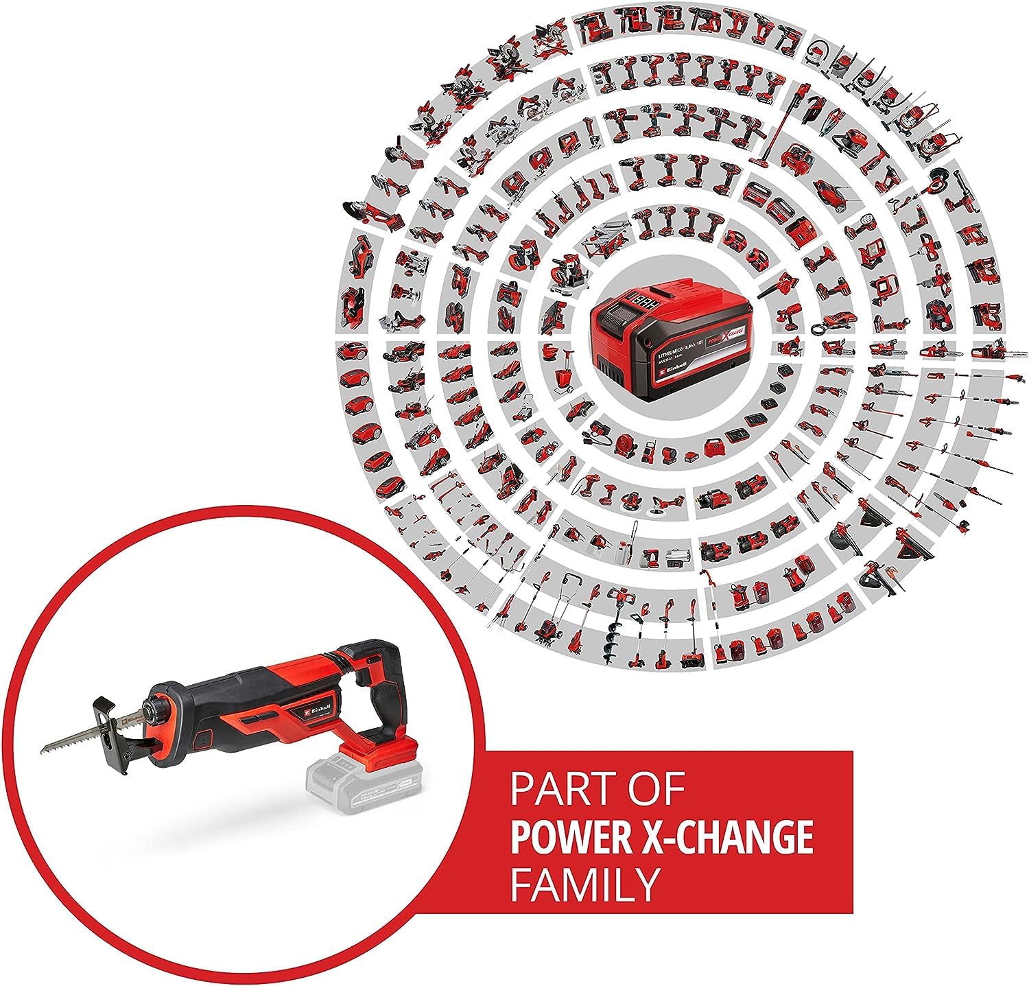 Einhell Akku-Universalsäge TE-AP 18/26 Li-Solo Power X-Change (Li-Ion, 18V, 26 mm Hubhöhe, 18 cm Schnitttiefe in Holz, inkl. Sägeblatt, Lieferung ohne Akku & Ladegerät)