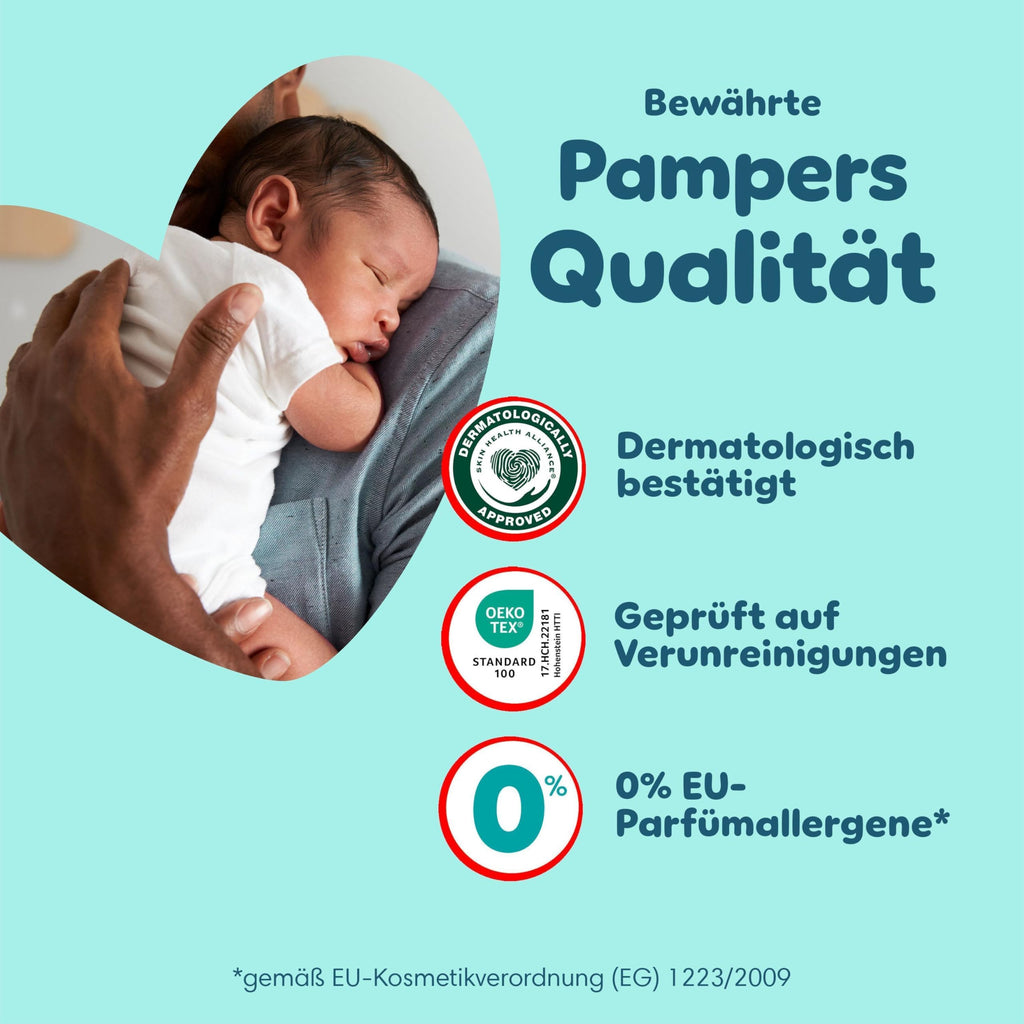 Pampers Premium Protection Pants Größe 4, 168 Windeln, 9kg-15kg, Mit 360° Passform und 2x breiteren Bündchen als vorher für unseren besten Komfort & Schutz