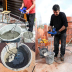 2600W Rührwerk betonrührer, 6-Gang-Getriebe 0-1700U/min, M14 Spiralstange 60cm, Farb-Mörtelrührer Ø 120mm, Handmischer für Mischgut Beton, Mörtel, Putz, Farbe, Kleber und Zement