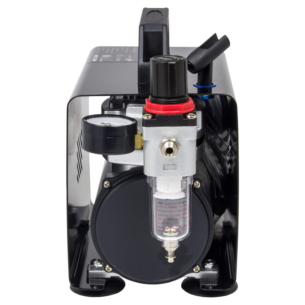 Fengda AS-18A - Professional Airbrush mini Kompressor / 4 bar/Kompakt mit Manometer, Druckminderer