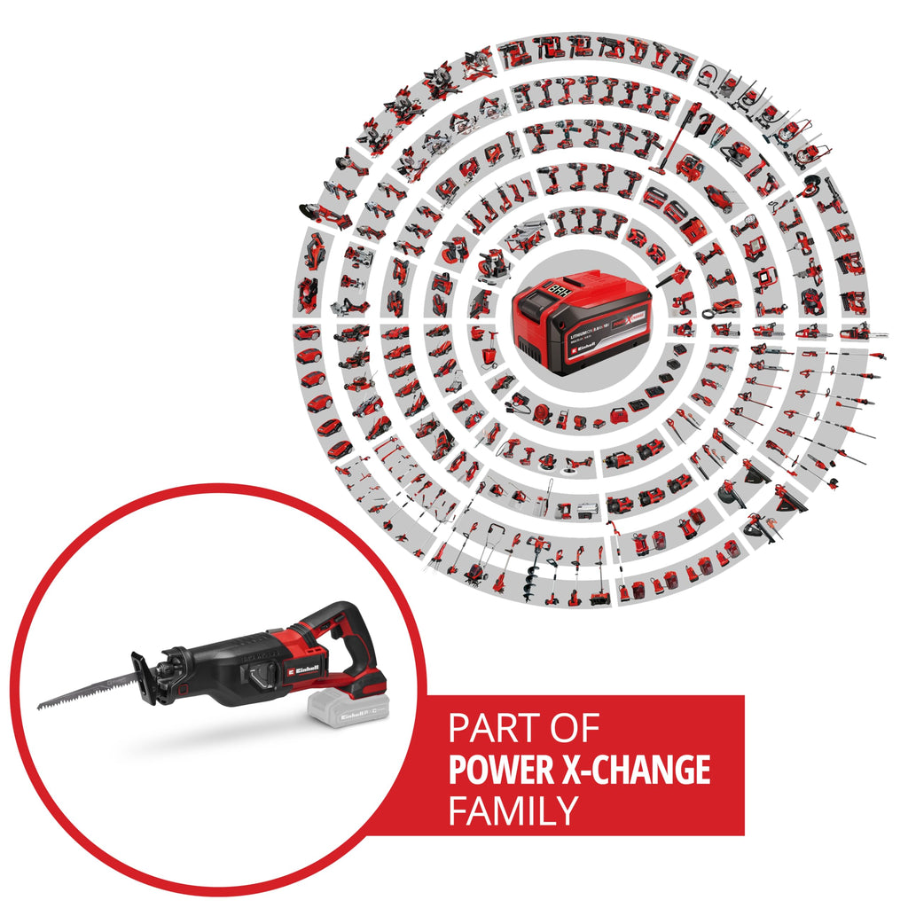Einhell Professional Akku-Universalsäge TP-AP 18/32 Li BL - Solo Power X-Change (18 V, Brushless, 32 mm Hubhöhe, 300 mm Schnitttiefe in Holz, inkl. 2x Sägeblatt, ohne Akku)