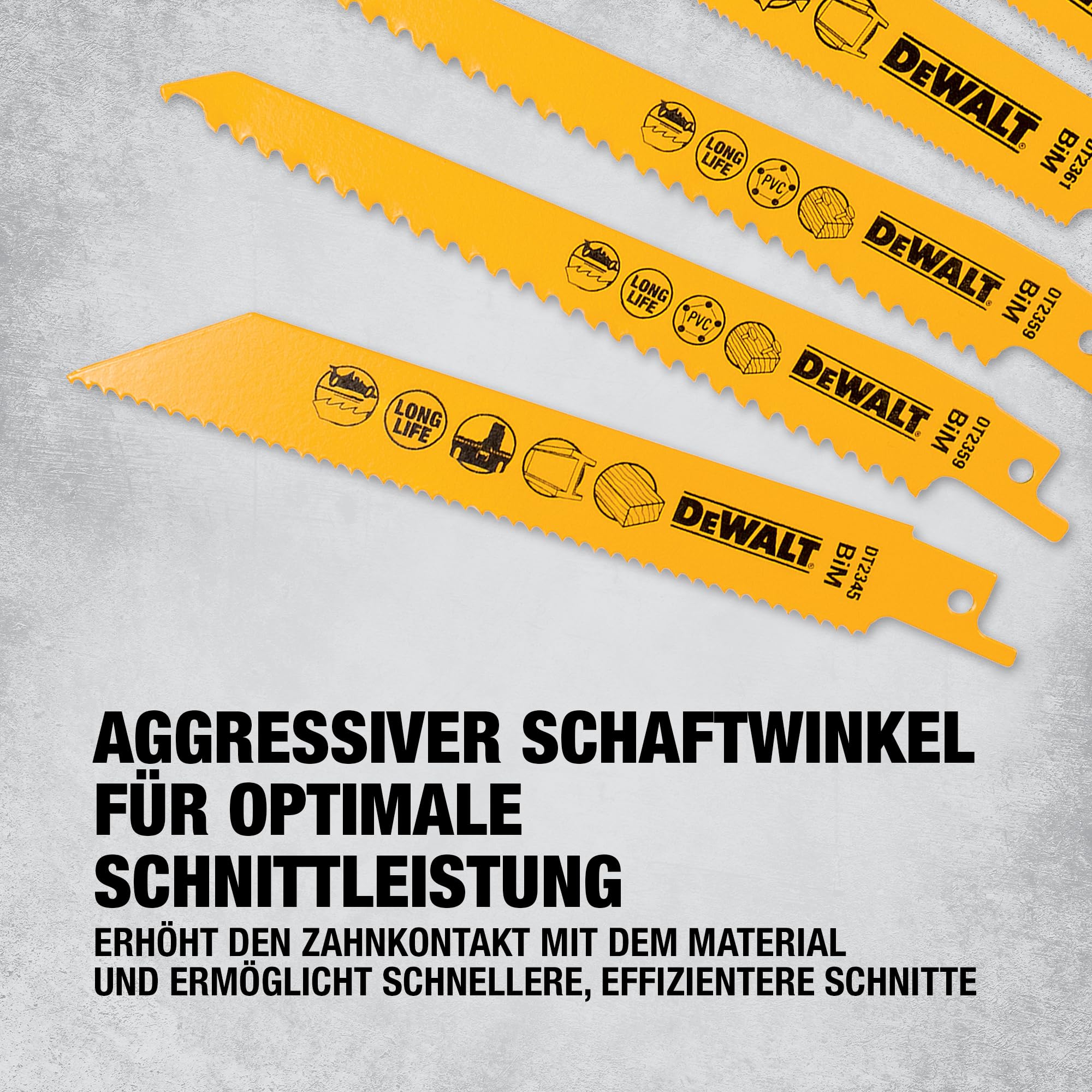 DEWALT 12-tlg. Säbelsägeblätter Set mit Aufbewahrungs-Box, DT2445-QZ