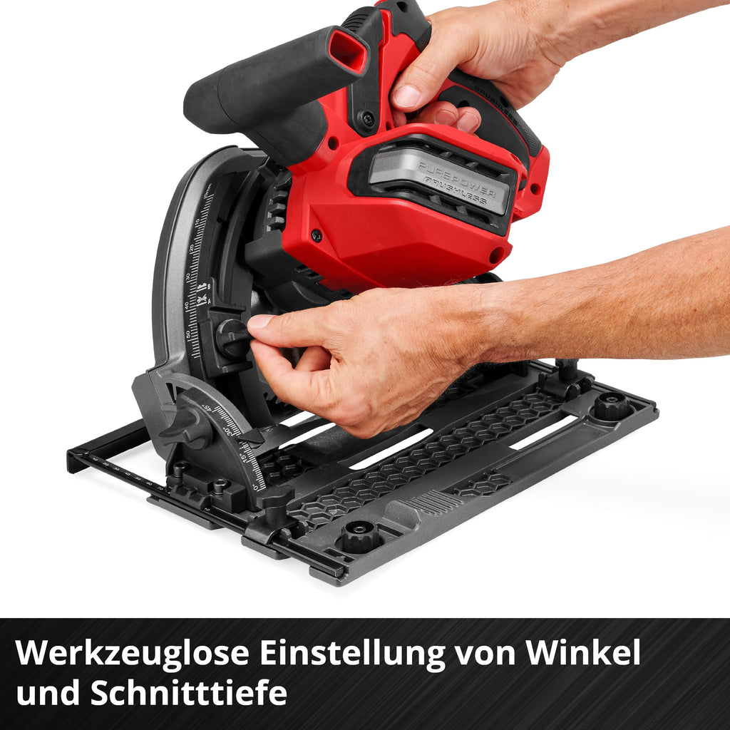 Einhell Professional Akku-Tauchsäge TP-PS 18/165 Li BL - Solo Power X-Change (18 V, Ø 165 mm Sägeblatt, Brushless, 56 mm Schnitttiefe, werkzeuglose Einstellung, ohne Akku)