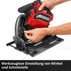 Einhell Professional Akku-Tauchsäge TP-PS 18/165 Li BL - Solo Power X-Change (18 V, Ø 165 mm Sägeblatt, Brushless, 56 mm Schnitttiefe, werkzeuglose Einstellung, ohne Akku)