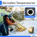 Z.M.C 2-in-1 Tragbare Gasheizung und Gaskocher + 16 Gaskartuschen 227g, multifunktionale Keramikheizung, Camping Heizung 1,7 kW, Gasheizer für Outdoor, Balkon, mobile Heizstrahler mit Piezozündung