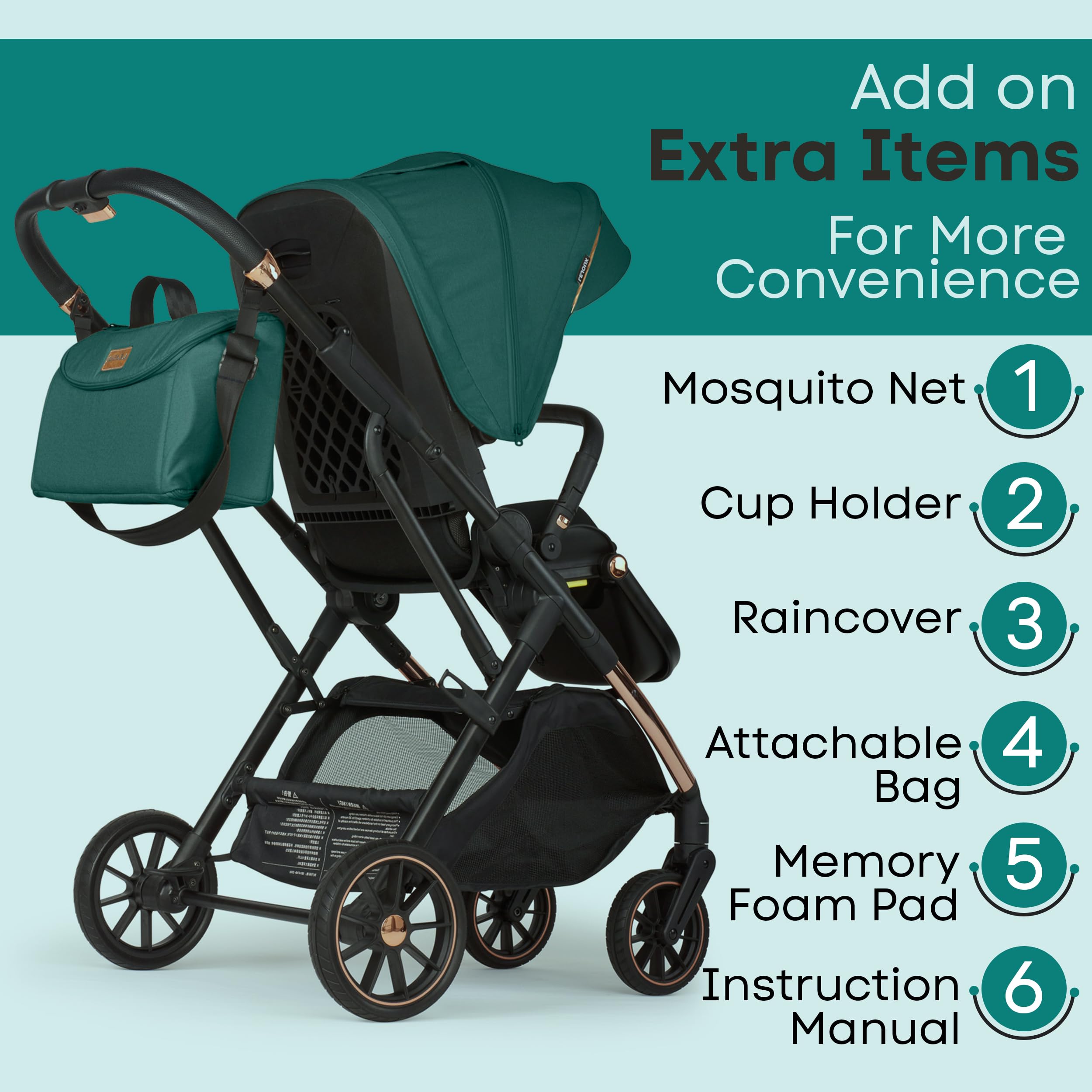 Lejoux+ Baby Pushchair (Green)