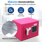 SereneLife Elektronischer Safe | robuster 23,1 x 17 cm Geldtresor | digitaler Touchpad-Schloss mit Code 2 Schlüsseln | kleiner Safe für Zuhause/Büro, sicheres Bargeld, Schmuck, Schusswaffen