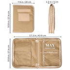 VEPKOIT Taktische Notizbuchhülle mit Reißverschluss für Ordner, OCP Binder Planer Tactical Portfolio Organizer und A5 Notebook Binder Cover, 7" x 9" wetterfeste Notebook-Abdeckung - Coyote