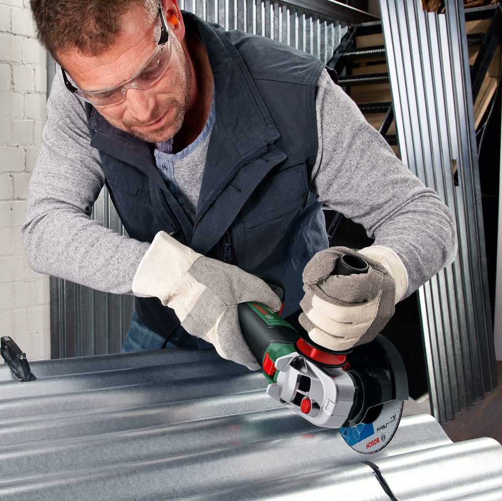 Bosch Akku-Kompakt-Winkelschleifer AdvancedGrind 18V-80 (Ohne Akku; 18 Volt System; zum Schleifen, Trennen und Bürsten in verschiedenen Materialien; im Karton)