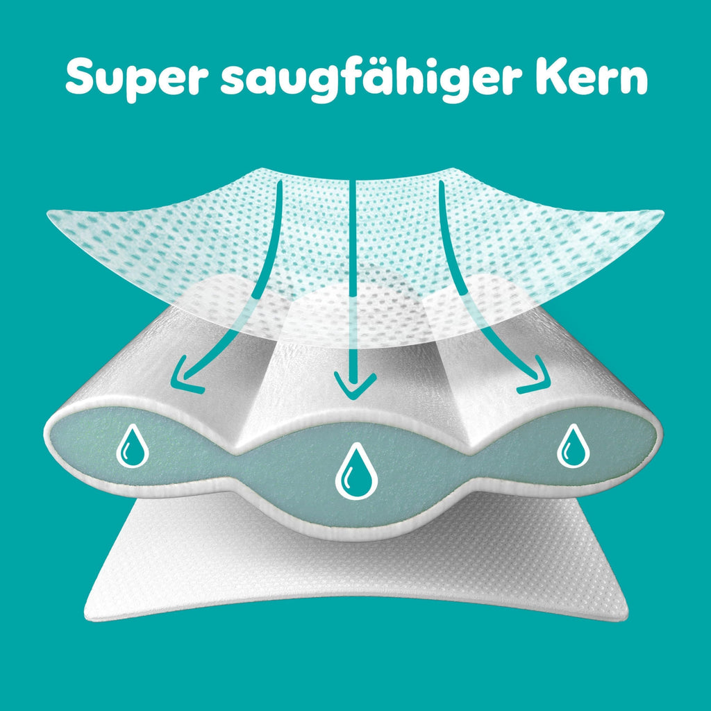 Pampers Baby-Dry Größe 7, 132 Windeln, 15kg+, Bis zu 100% Auslaufschutz & Komfort die ganze Nacht
