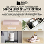 BIGSO JOHAN Hängeregisterbox A4 – Hängemappenbox mit Deckel und Griff – Schreibtischablage für Hängemappen & Dokumente – Aufbewahrungsbox aus recycelter Faserplatte und Papier – Leinen