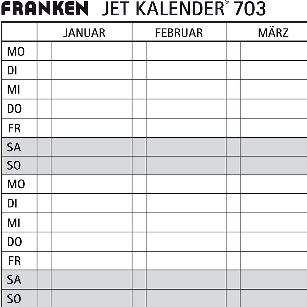 Franken GmbH DS703A - Datumstreifen für JK703, 140 x 420 mm, selbstklebend, transparent