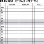 Franken GmbH DS703A - Datumstreifen für JK703, 140 x 420 mm, selbstklebend, transparent