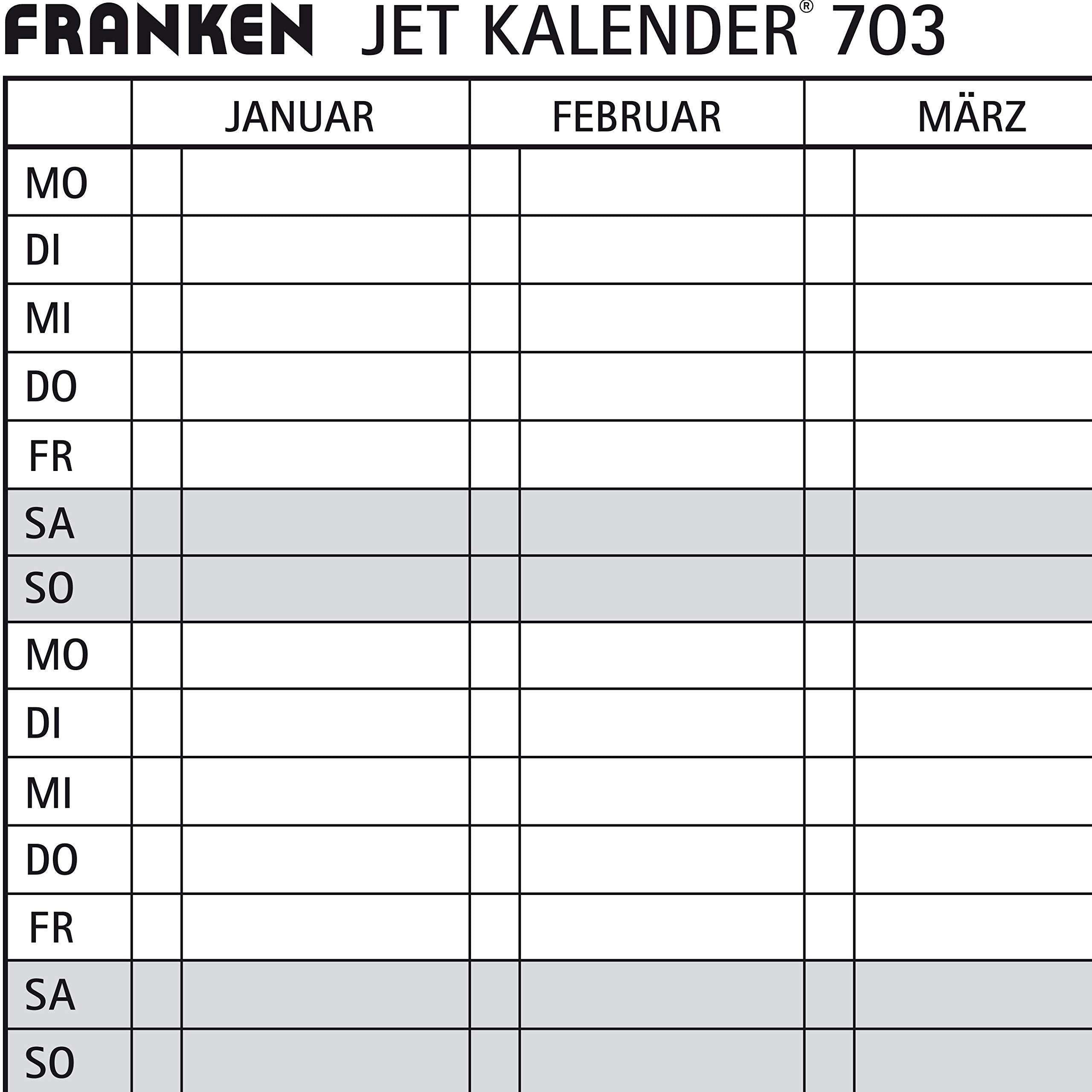 Franken GmbH DS703A - Datumstreifen für JK703, 140 x 420 mm, selbstklebend, transparent