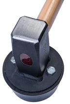 Connex Plattenverlegehammer 2400 g - rot / schwarz - mit Holzstiel aus Hickory - mit austauschbarem Gummi-Schlagkopf 110 mm Ø / Hammer / Schonhammer / Pflasterhammer / COX622256